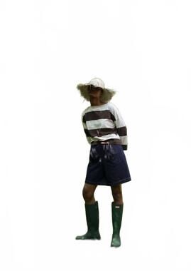 NEW BEAUMONT ORGANIC paola-leigh cotton shorts in denim organic